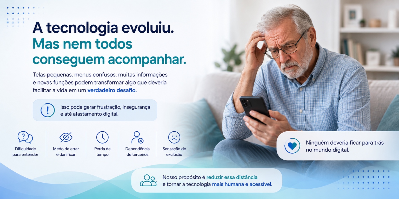 A tecnologia evoluiu, mas nem todos conseguem acompanhar.